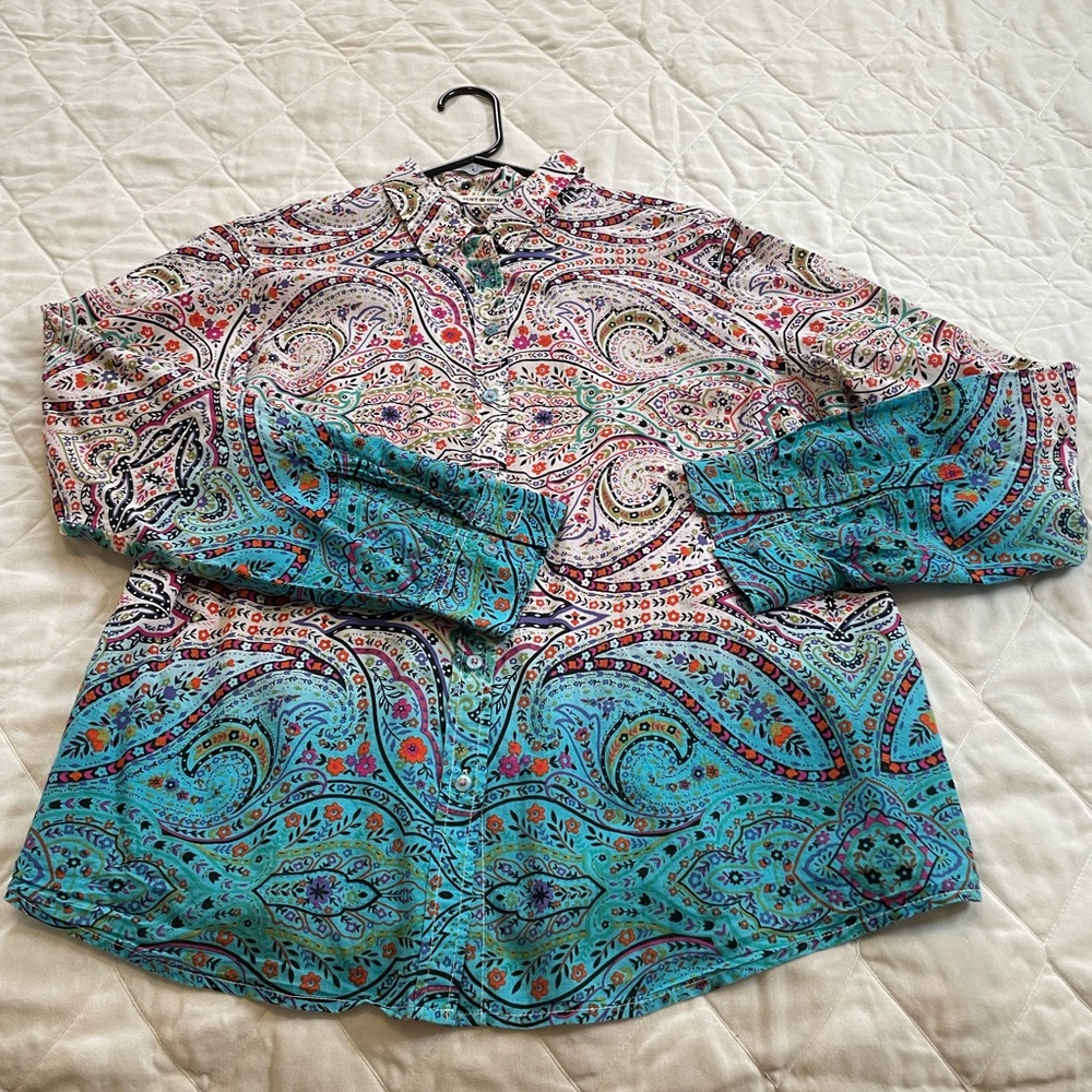 Size large Punt Roma multicolored blouse.
